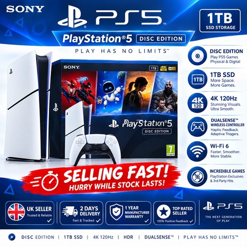 Sony ps5 slim 1tb - slim,